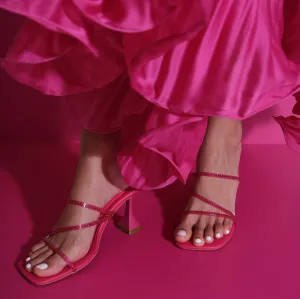 Pink Diamond Strap Heels