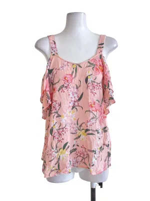 Pink Floral Off-Shoulder Top