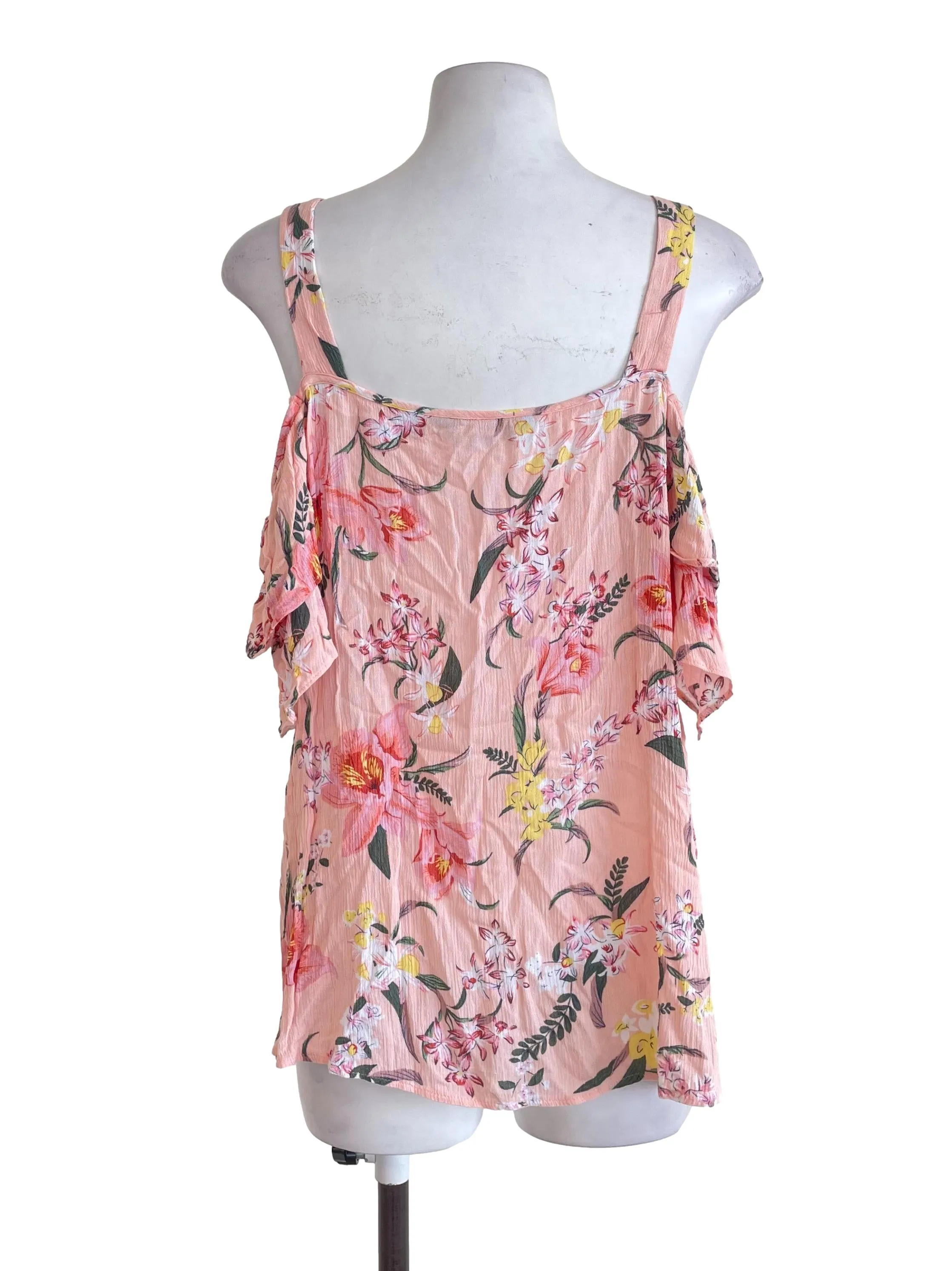 Pink Floral Off-Shoulder Top