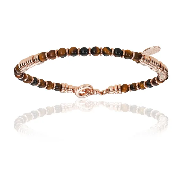 Pink Gold and Black Beads Bracelets Gift Idea for her