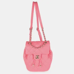 Pink Leather Quilted Urban Spirit Backpack