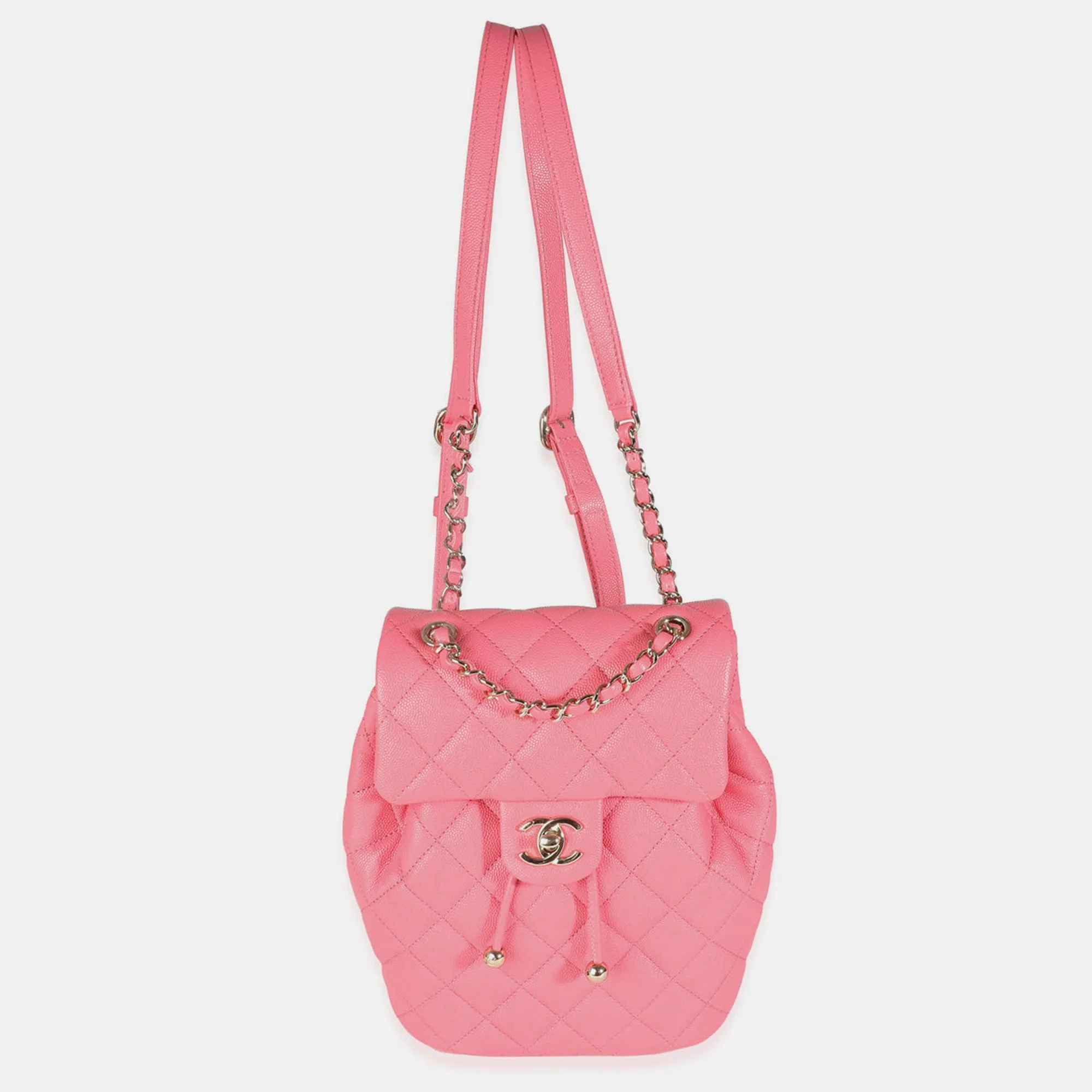 Pink Leather Quilted Urban Spirit Backpack