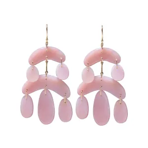 Pink Opal Mini Chandelier Earrings