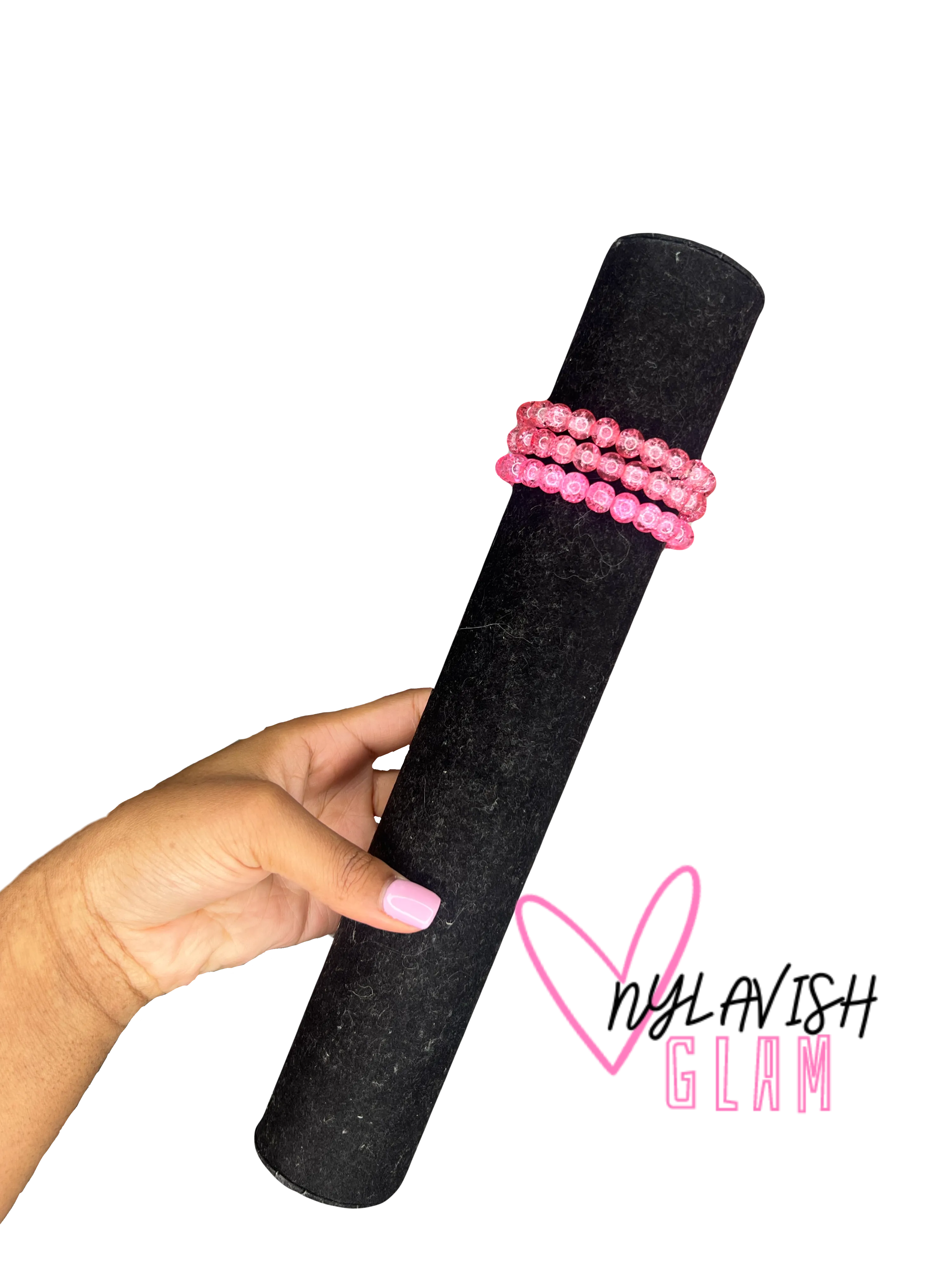 Pink Sparky Beaded Bracelet