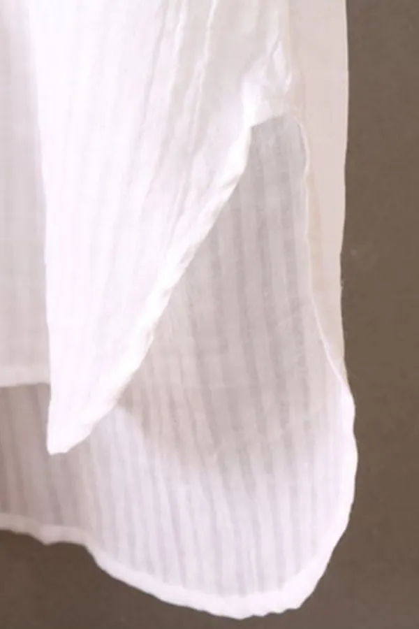 Plaid Printing Cotton Long Blouse (Fit 108lbs - 160lbs)