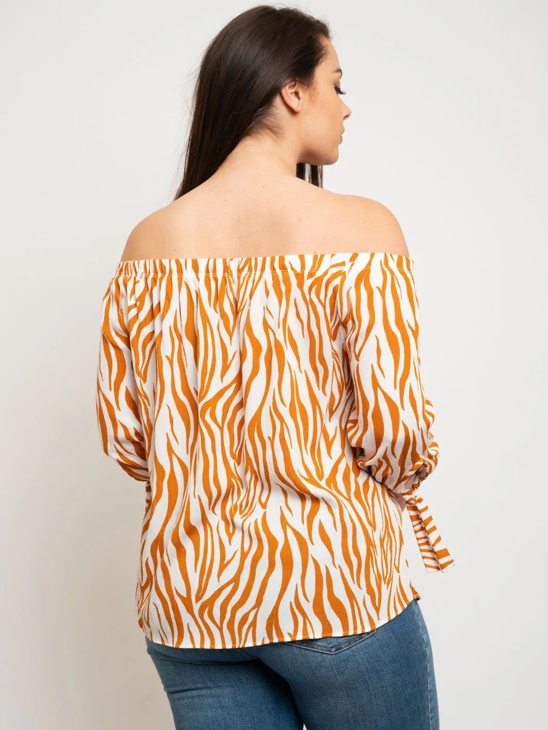 PLUS SIZE OFF THE SHOULDER TOP