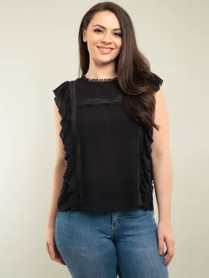 PLUS SIZE RUFFLE TOP