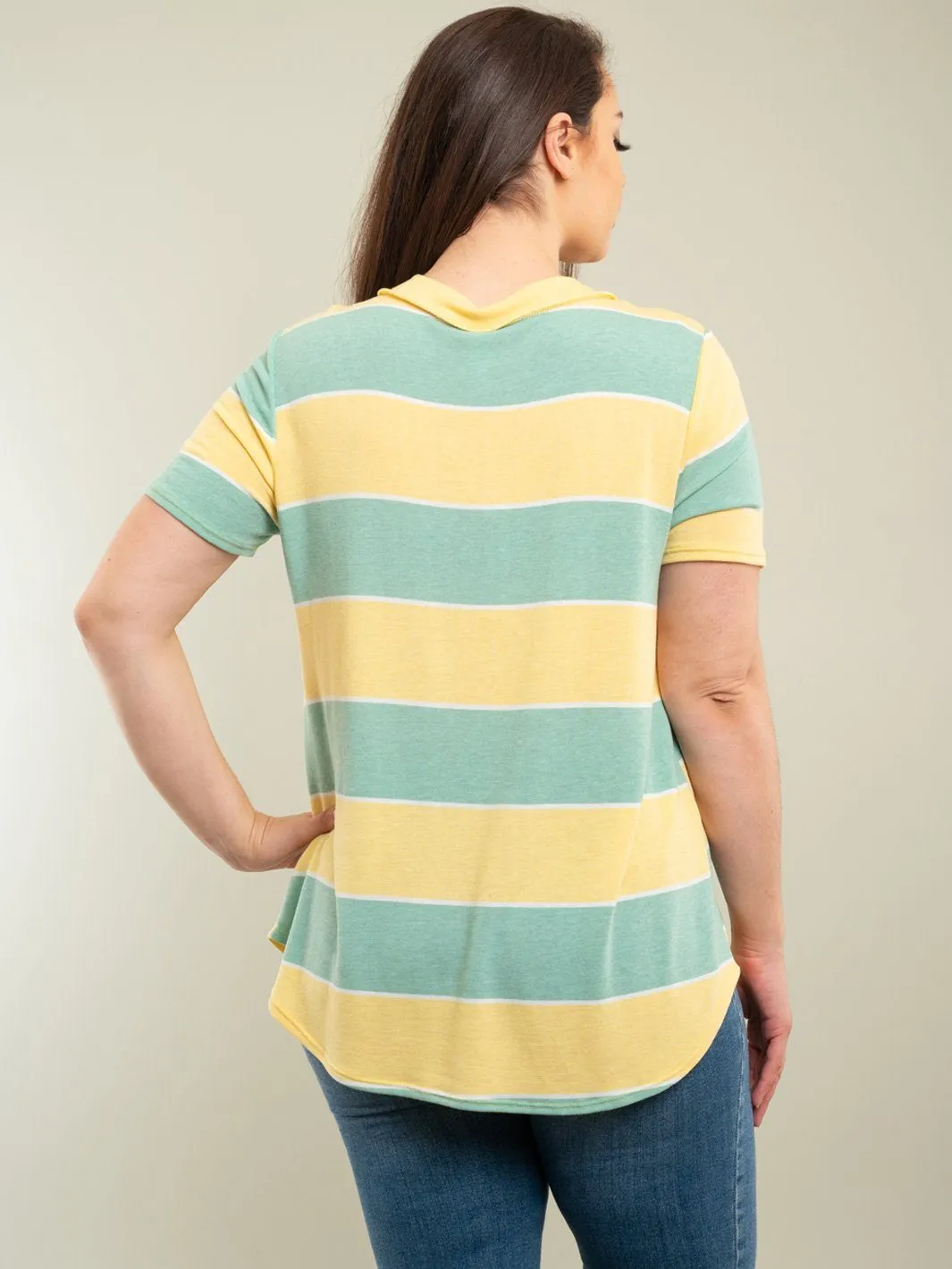 PLUS SIZE STRIPES TUNIC TOP