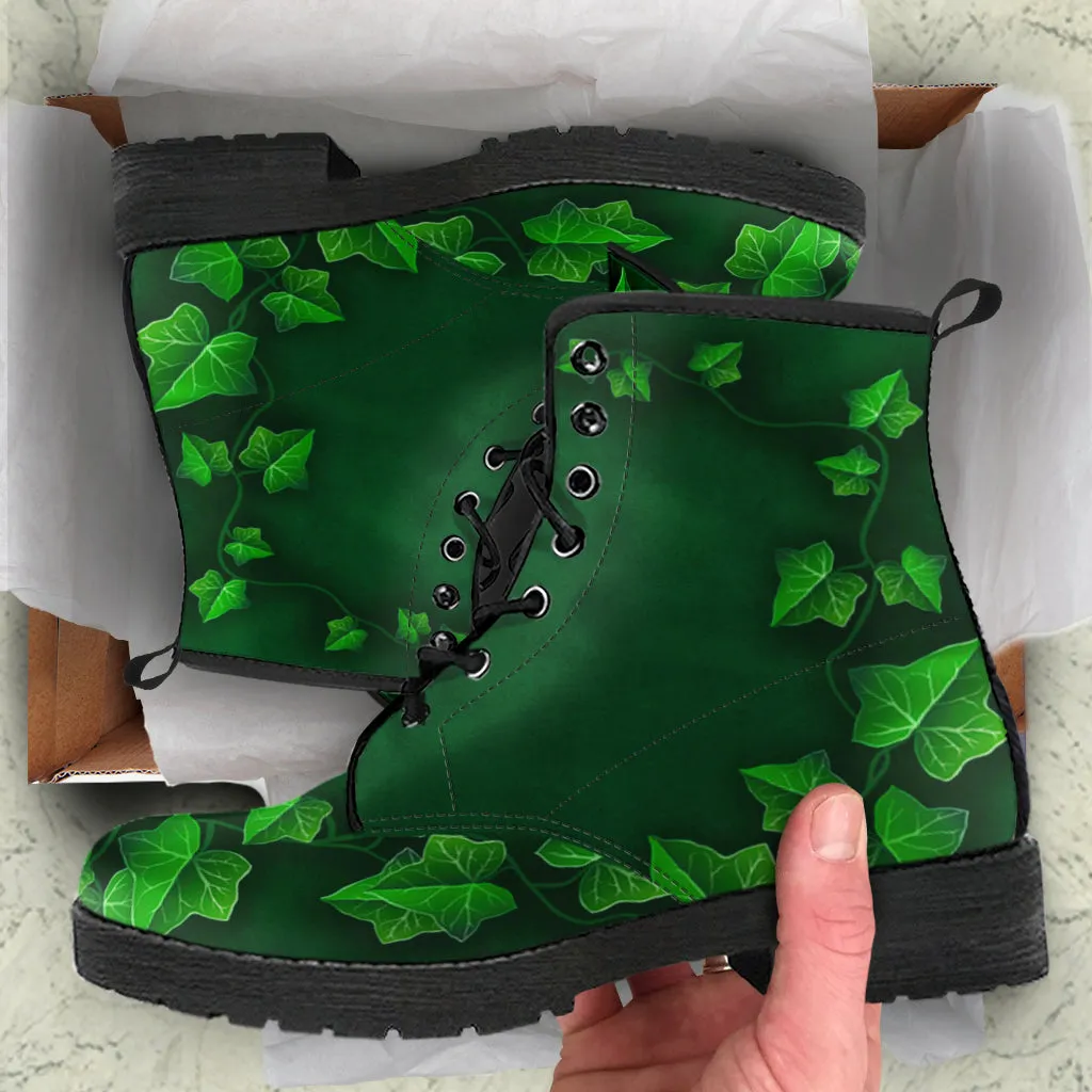 Poison Ivy Super Villain Inspired Vegan Boots Green