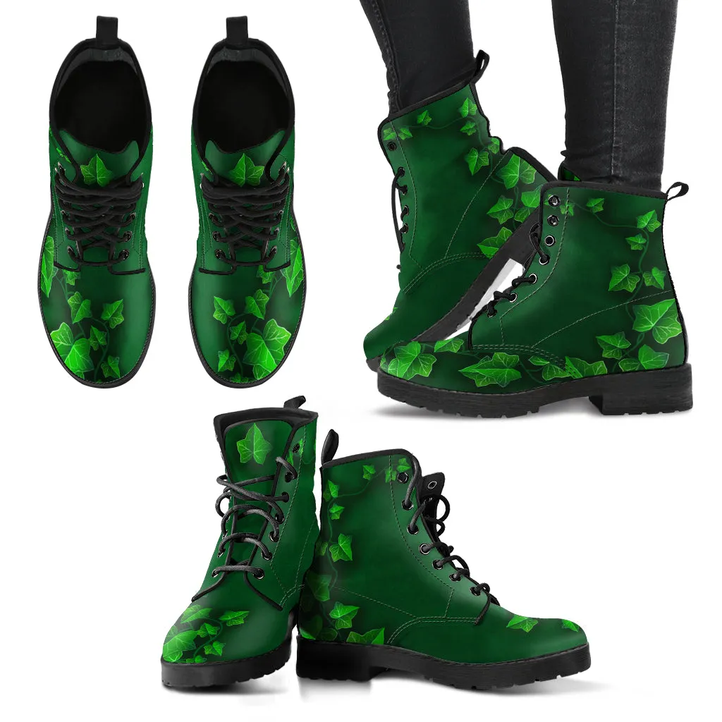 Poison Ivy Super Villain Inspired Vegan Boots Green