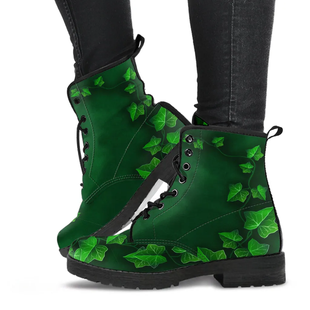 Poison Ivy Super Villain Inspired Vegan Boots Green