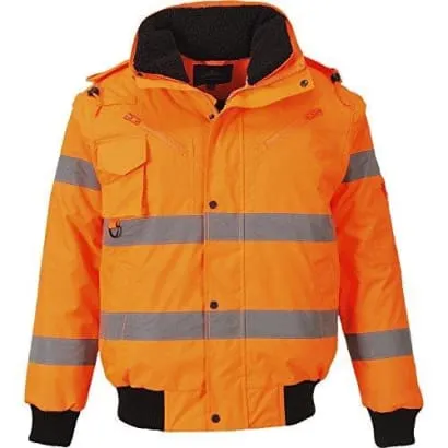 Portwest Hi Vis Waterproof 3 in 1 Bomber Jacket and Bodywarmer Fur Collar - C467