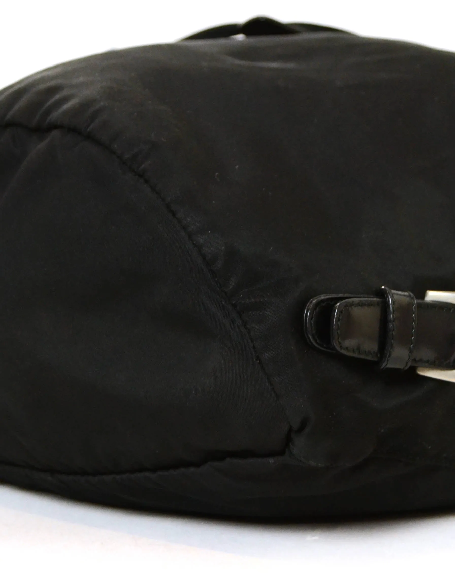 Prada Black Nylon Buckle Backpack Bag