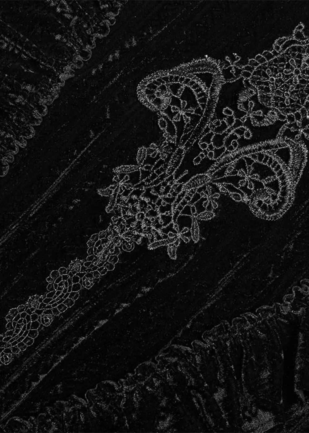 Punk Rave Cello Velvet Blouse Zwart