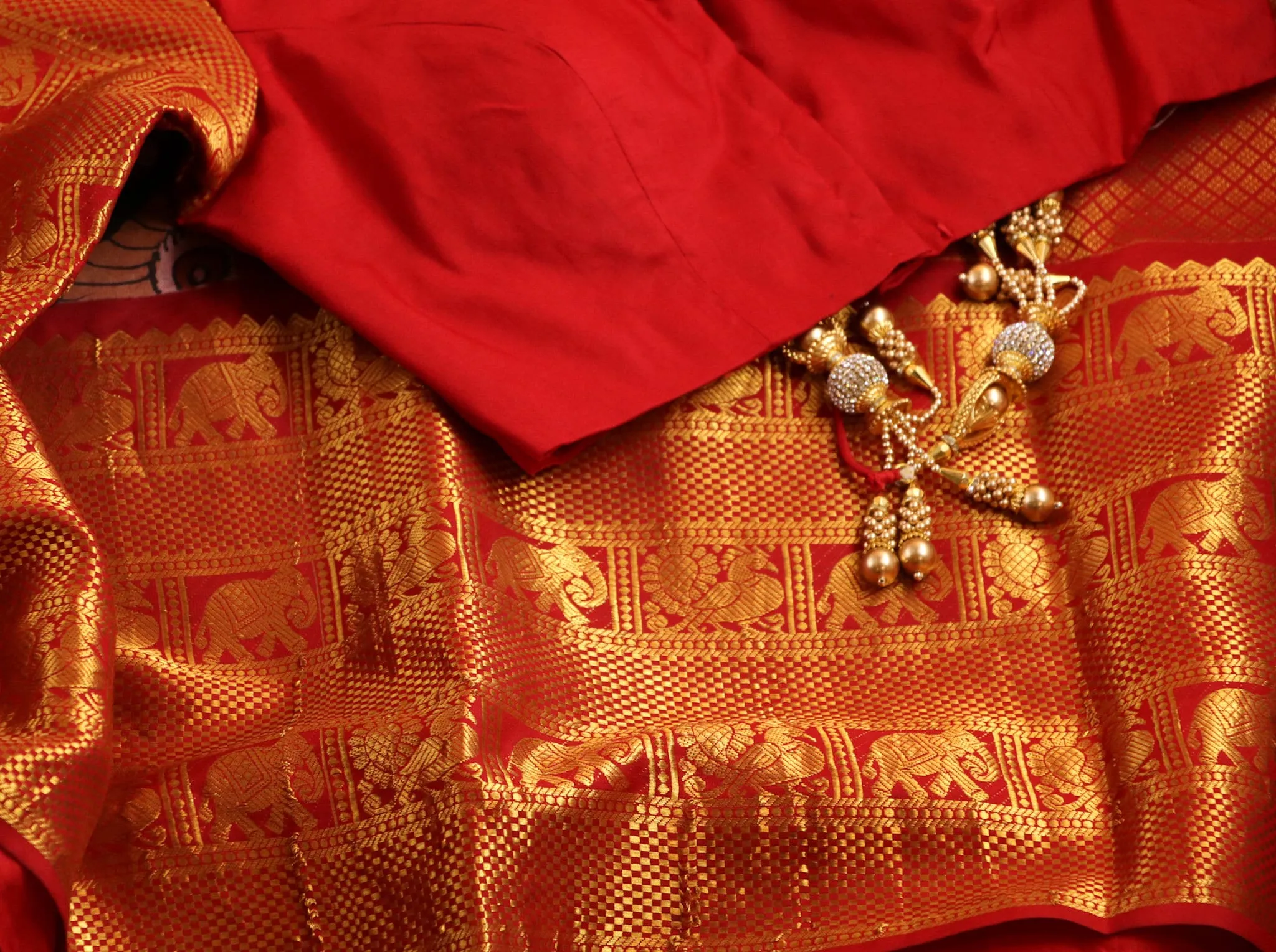 Pure kanchi pen kalamkari Saree in kanchi border | kanchi saree | Authentic pattu Saree | Handloom Saree | pattu saree