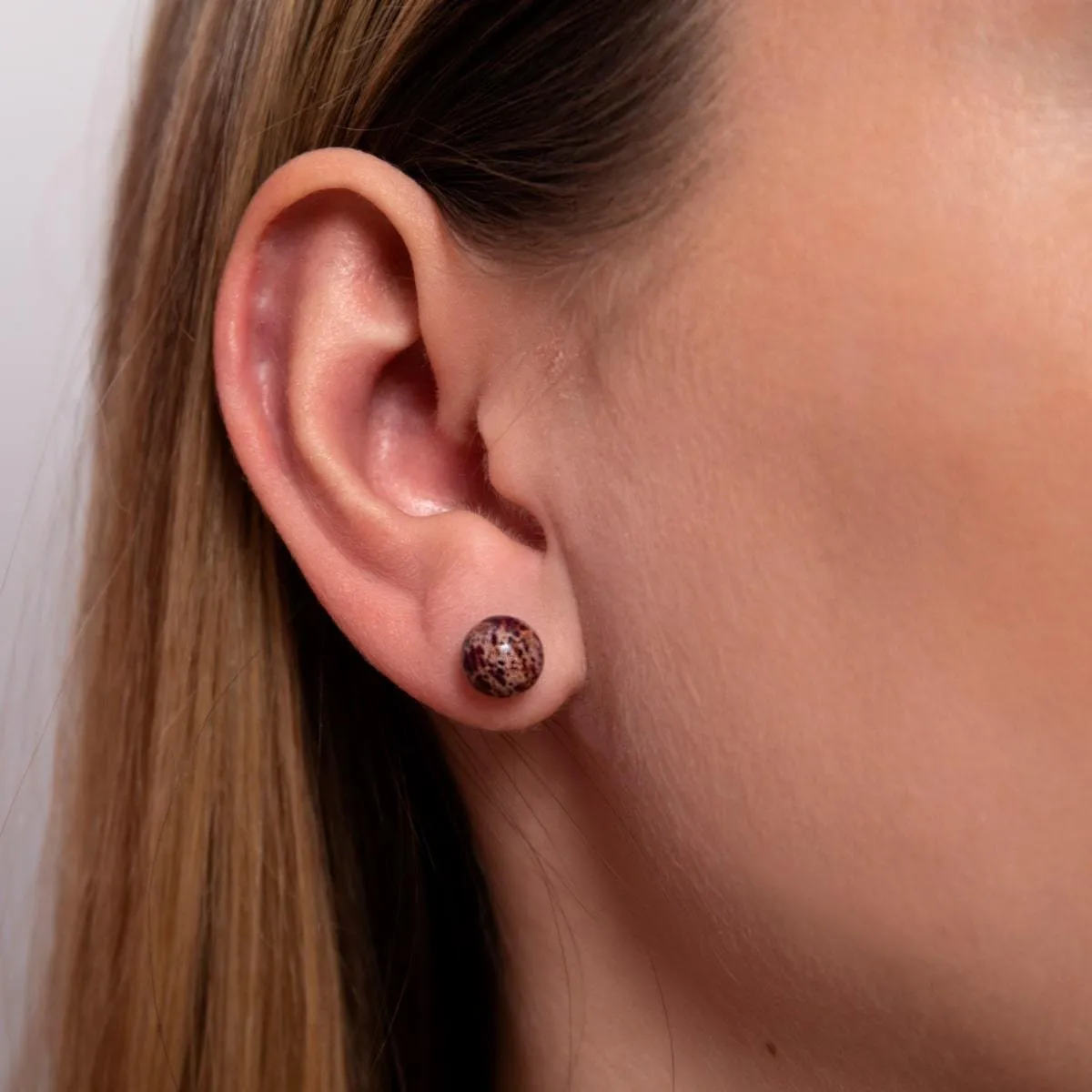 Purple Regalite | .925 Sterling Silver | Gemstone Stud Earrings