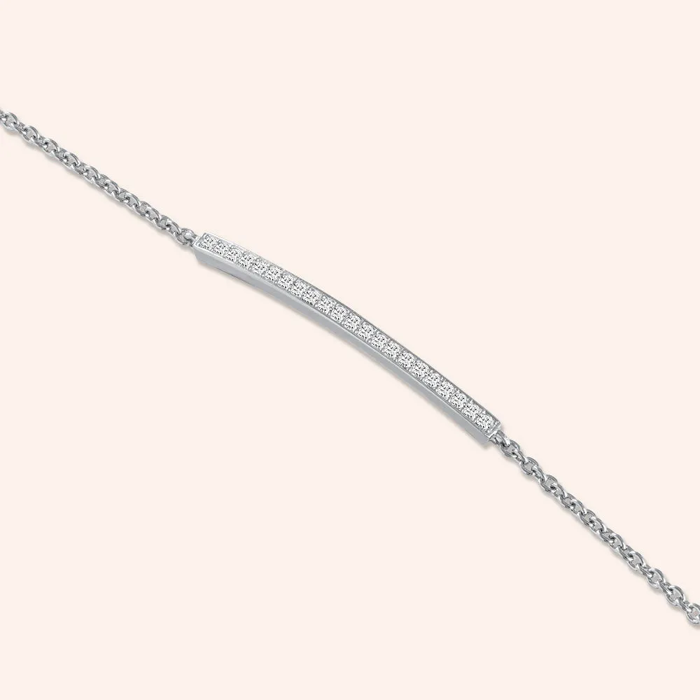 "Always with Me" 0.5CTW Pave Dainty ID Bracelet