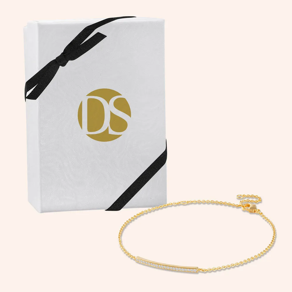 "Always with Me" 0.5CTW Pave Dainty ID Bracelet
