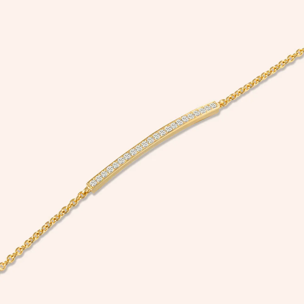 "Always with Me" 0.5CTW Pave Dainty ID Bracelet