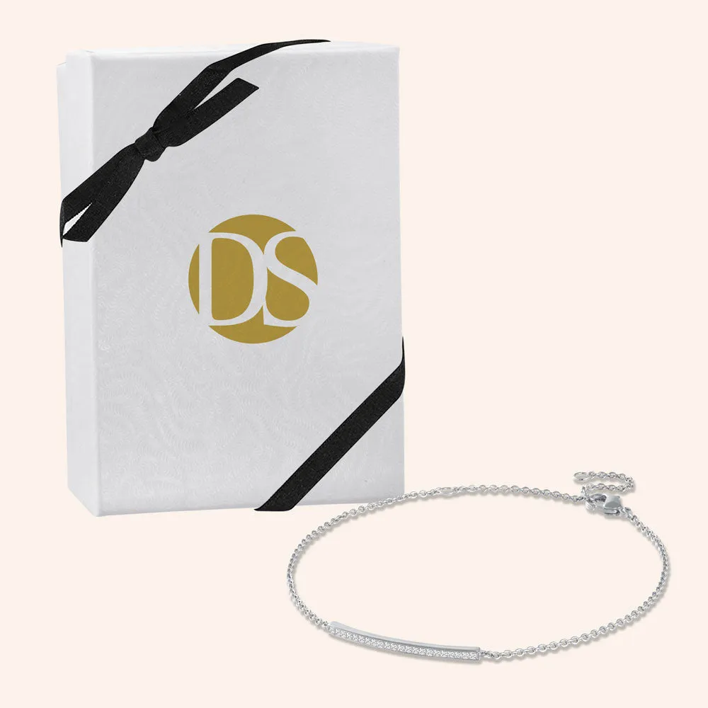 "Always with Me" 0.5CTW Pave Dainty ID Bracelet