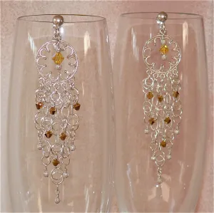 "Crystal Sunrise" Chandelier Earrings