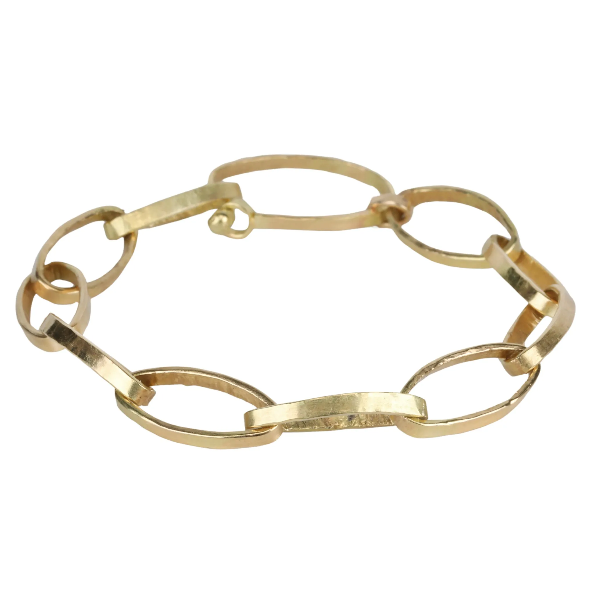 "Isabella" 18 Karat Yellow Gold Oval Link Bracelet