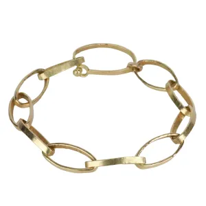 "Isabella" 18 Karat Yellow Gold Oval Link Bracelet