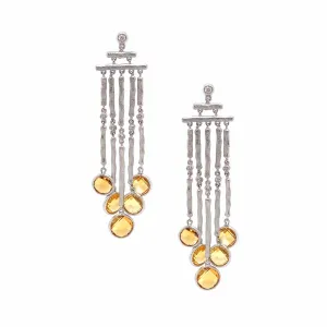 Rain Sterling Silver Citrine Chandelier Drop Earrings