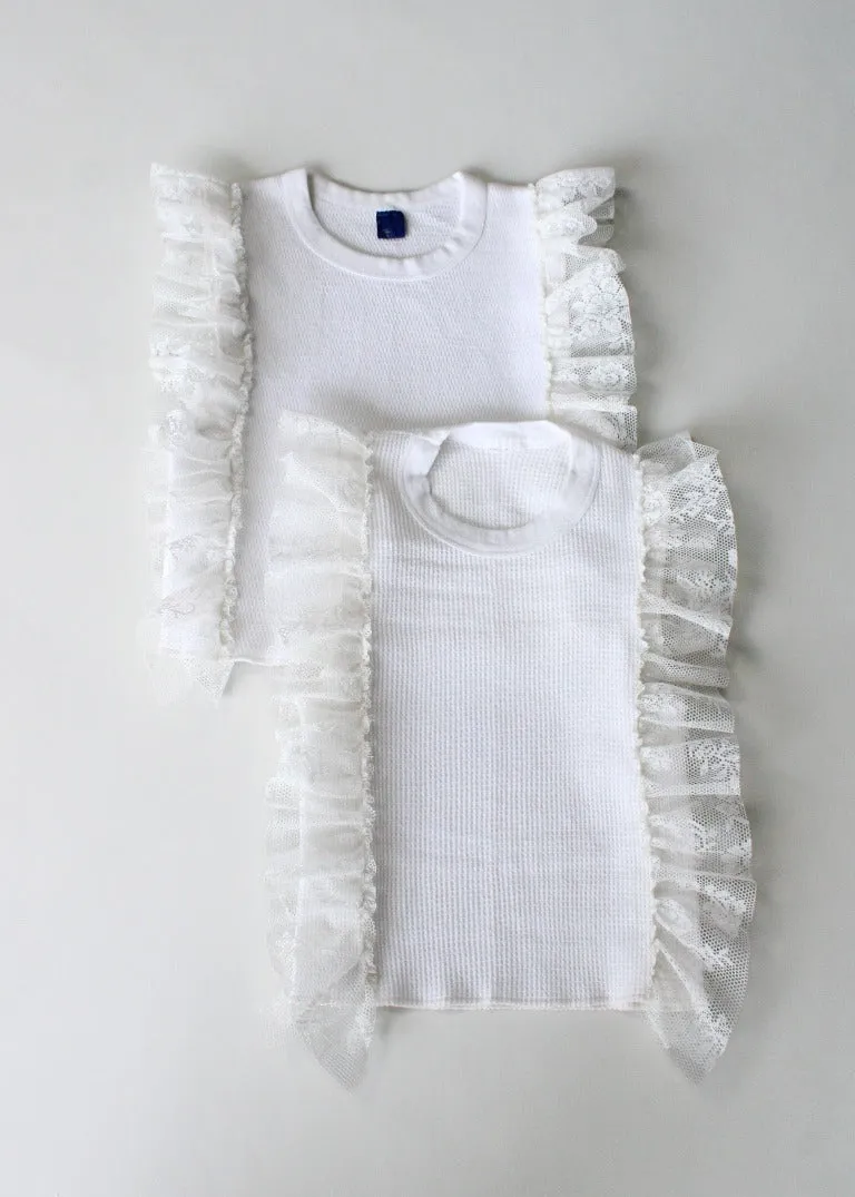 RCYCLD Thermal   Lace Ruffle Tank