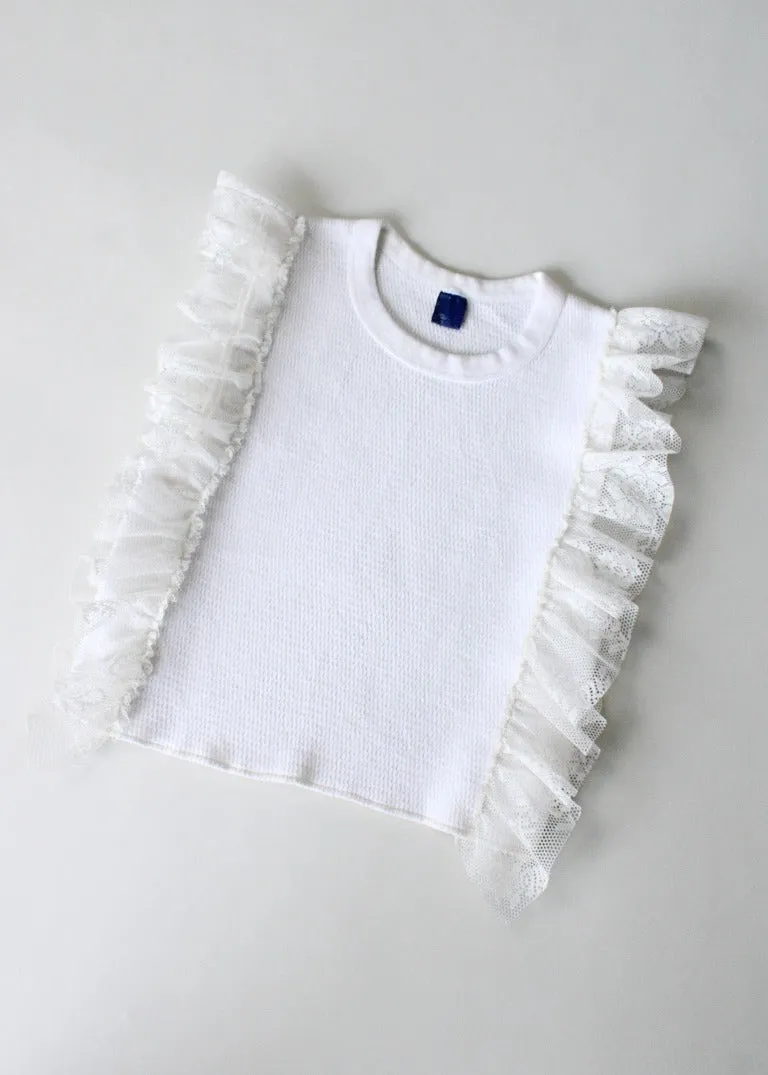 RCYCLD Thermal   Lace Ruffle Tank