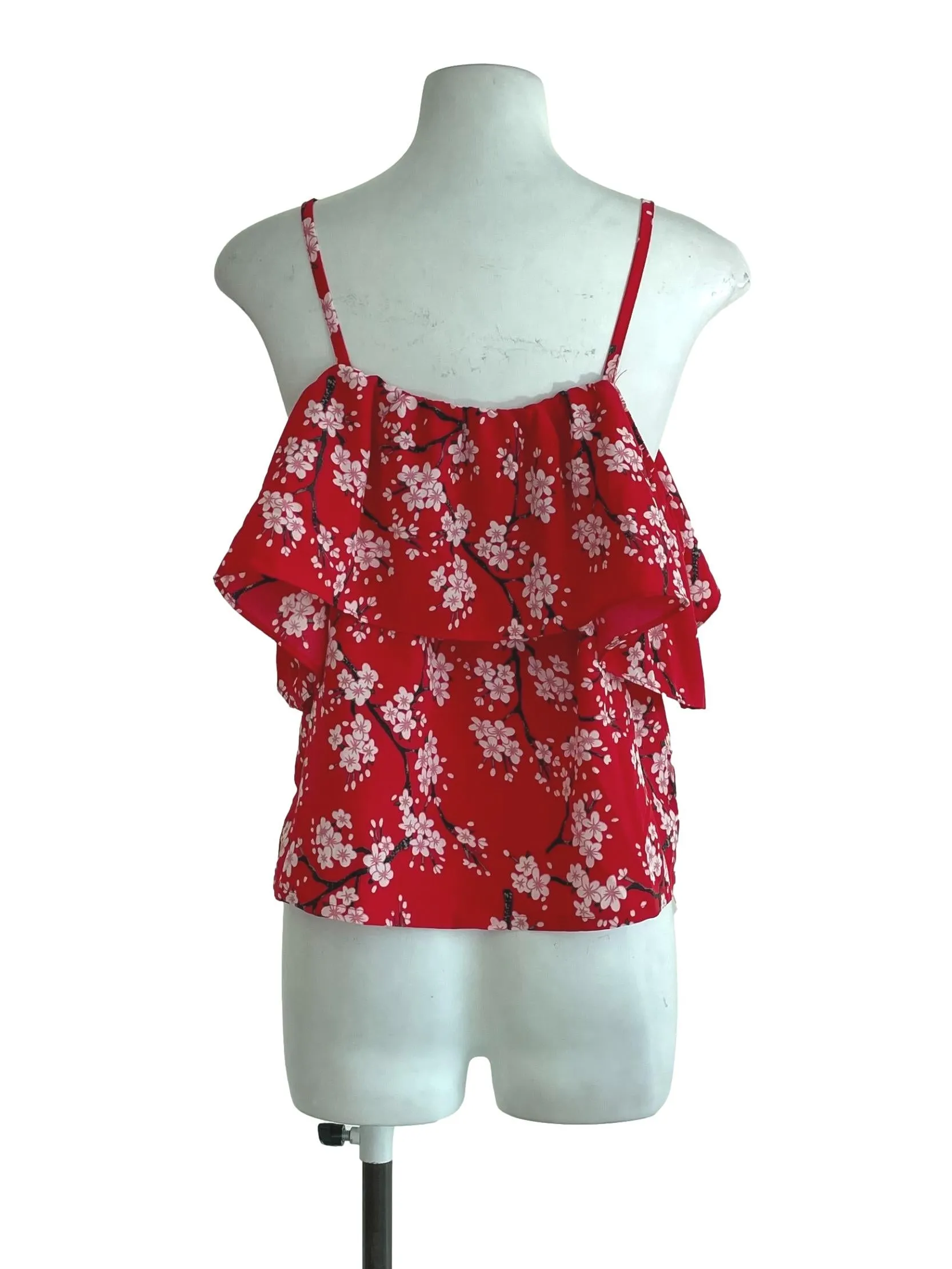 Red Floral Off-Shoulder Top