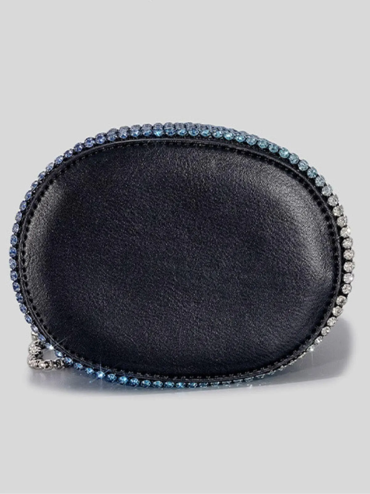 RHINESTONE BUCKET BAG IN BLUE