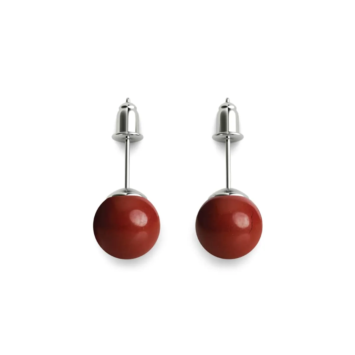 Rhodonite | .925 Sterling Silver | Gemstone Stud Earrings