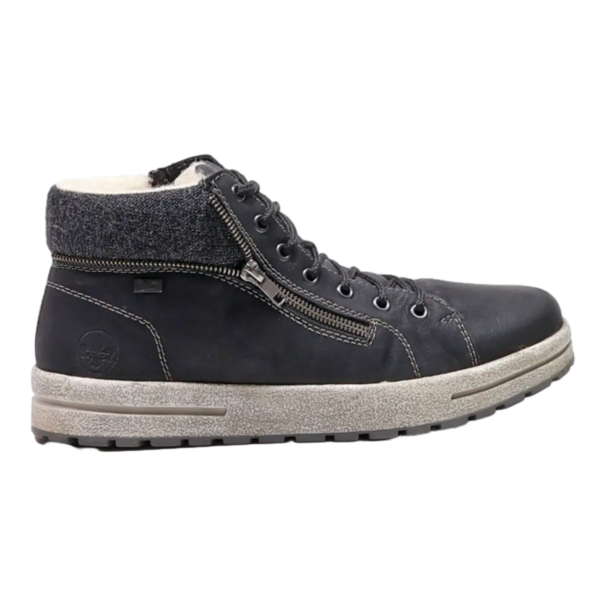 RIEKER Chukka Boots Black Synthetic Mens UK 8
