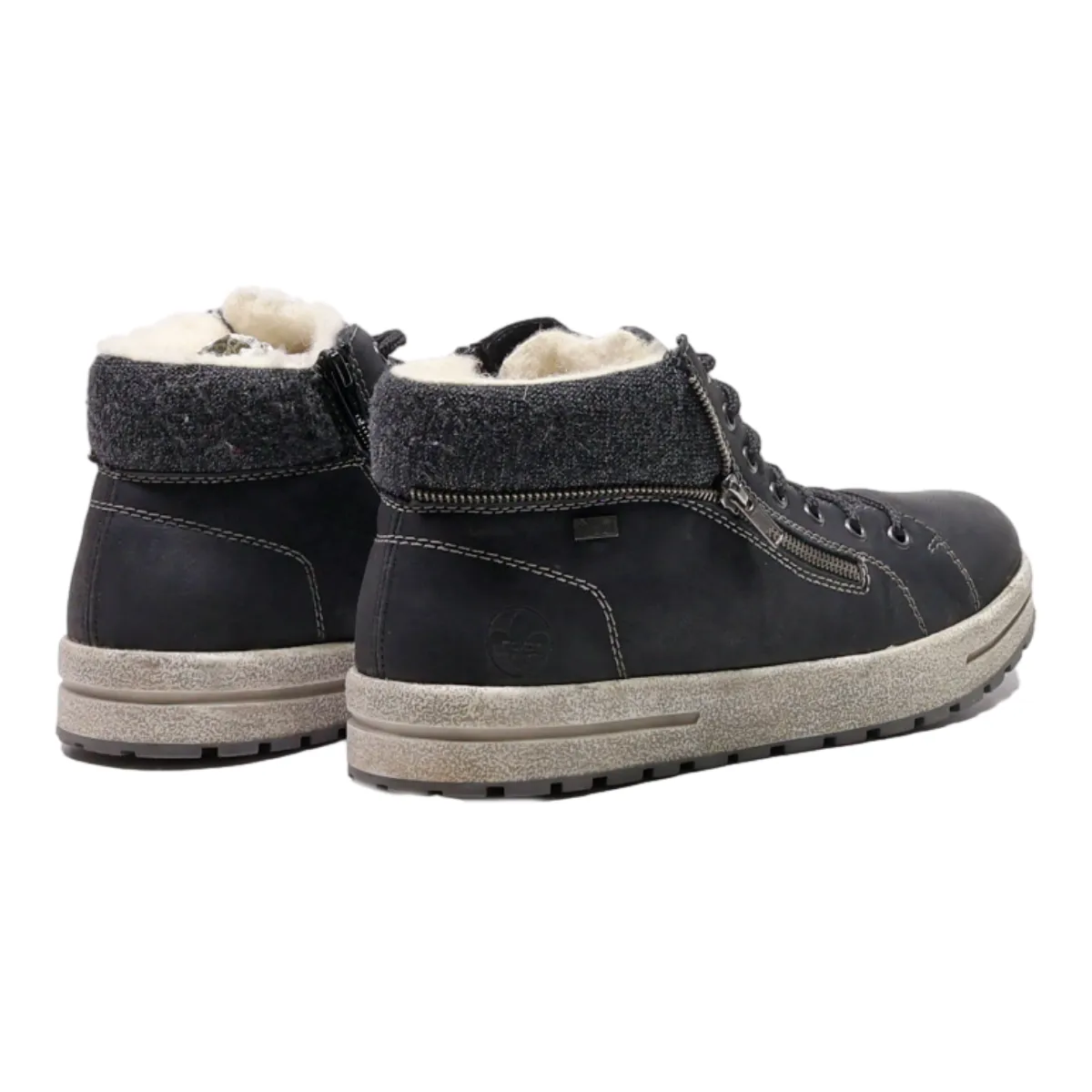 RIEKER Chukka Boots Black Synthetic Mens UK 8