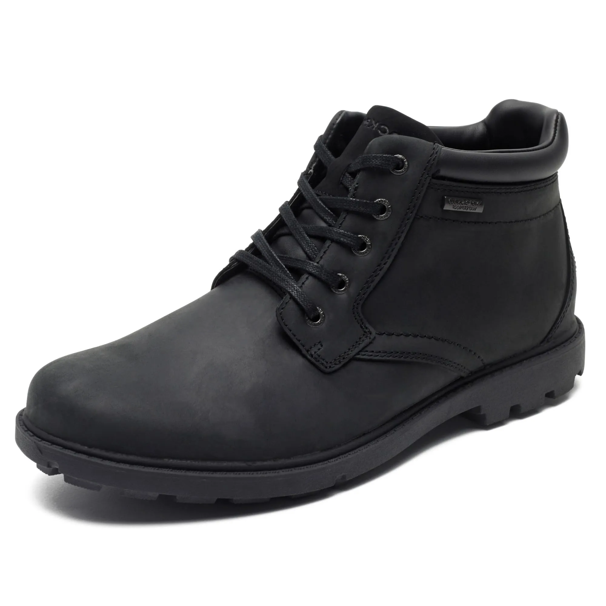 Rockport mens Storm Surge Water Proof Plain Toe chukka boots, Black, 9 Wide US