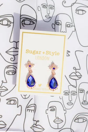 Rose Gold Tear Drop Dangle Earrings