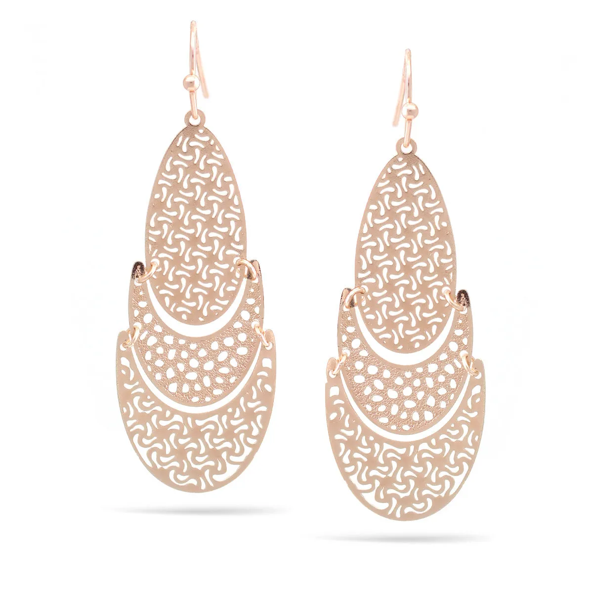 ROSE GOLD TEARDROP EARRINGS #SWKK-11204RG (MH6)