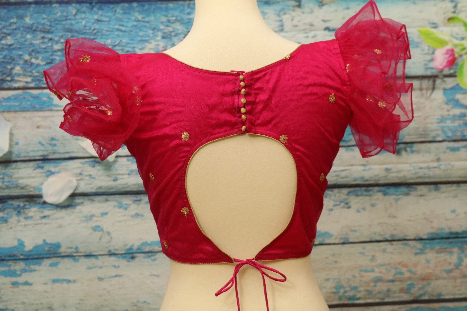 Ruffle saree blouse | kids Lehenga blouse|Saree stitched Blouse | work blouse | Silk saree Blouse  |green blouse|handloom Saree blouse