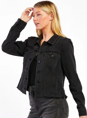 Russ long sleeve black denim jacket