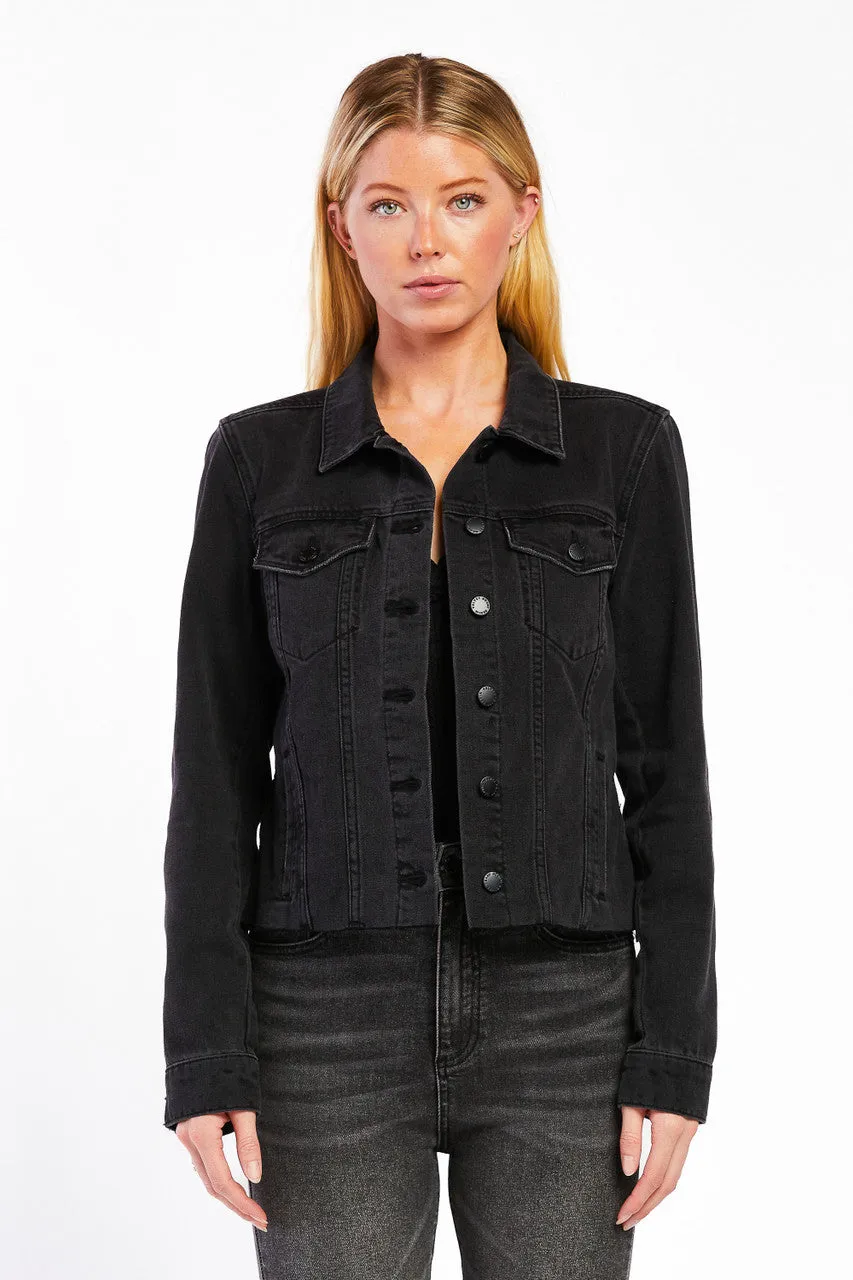 Russ long sleeve black denim jacket