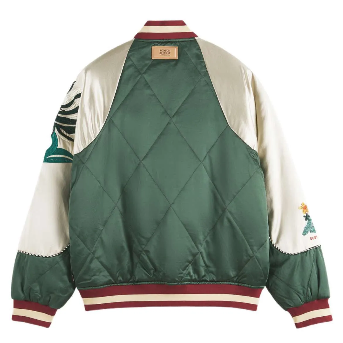 Sakura Reversible Satin Bomber Jacket