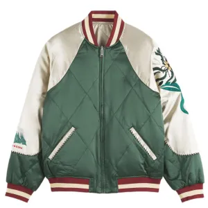 Sakura Reversible Satin Bomber Jacket