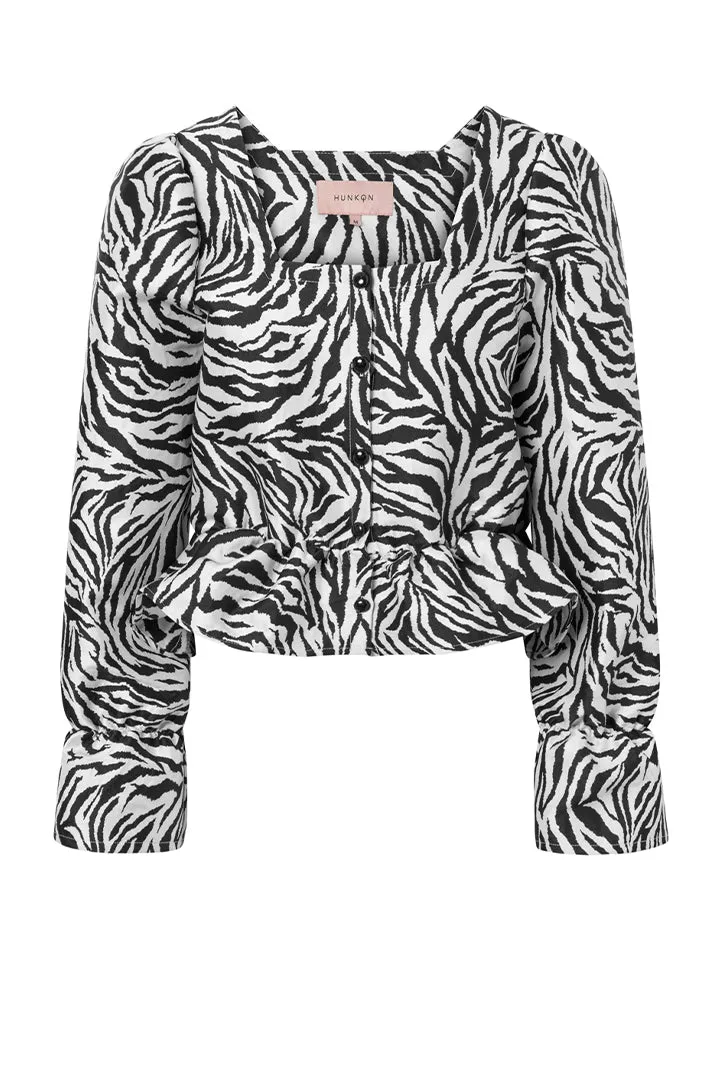 Sanna Blouse - Zebra Striped