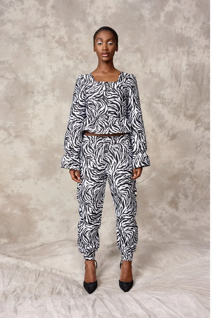 Sanna Blouse - Zebra Striped