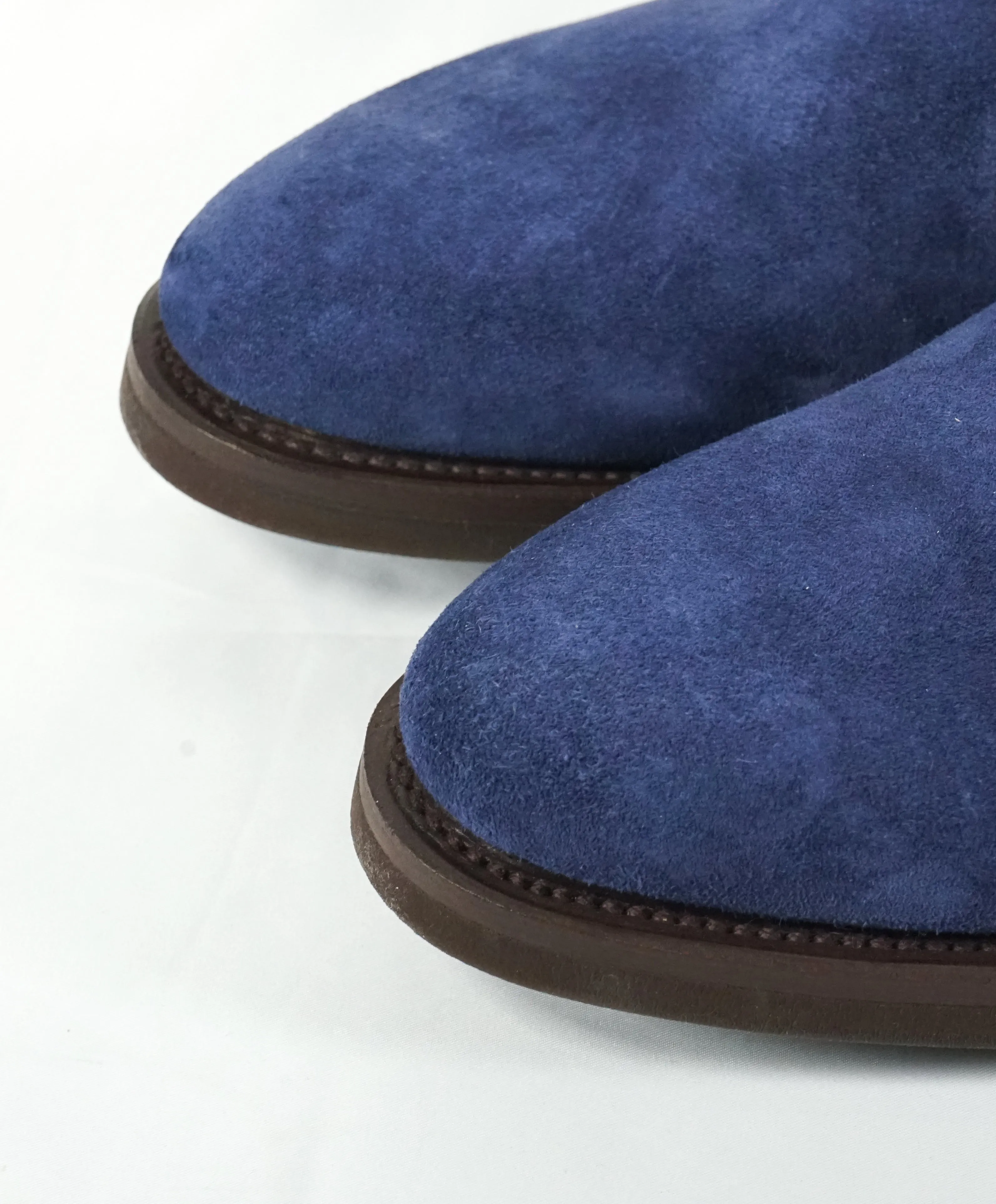 SANTONI - Powder Blue Suede Chukka Ankle Boots "GOODYEAR WELT” - 11