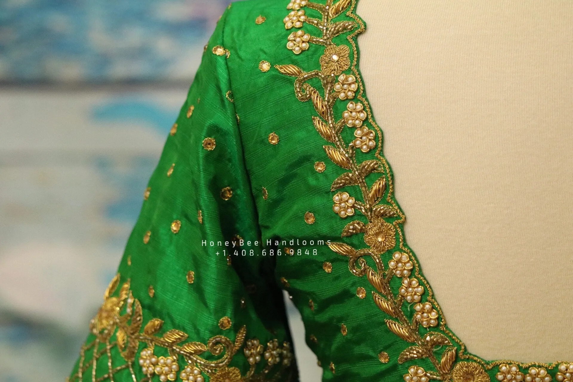 Saree Blouse| Saree Blouse |Maggam Work Blouse | saree stitched Blouse| Bollywood Blouse | Zardosi Work Blouse | HoneyBee Handlooms