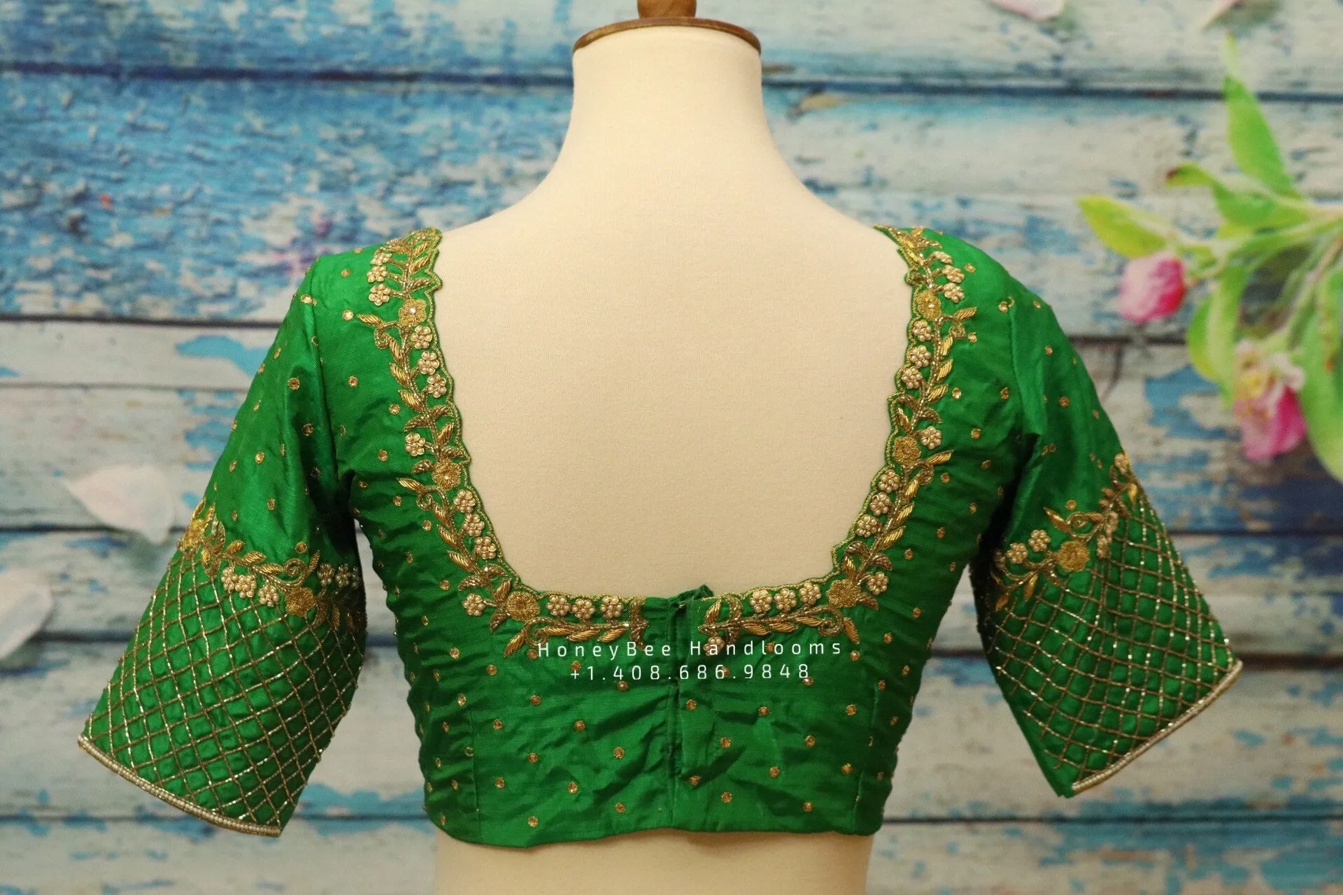 Saree Blouse| Saree Blouse |Maggam Work Blouse | saree stitched Blouse| Bollywood Blouse | Zardosi Work Blouse | HoneyBee Handlooms