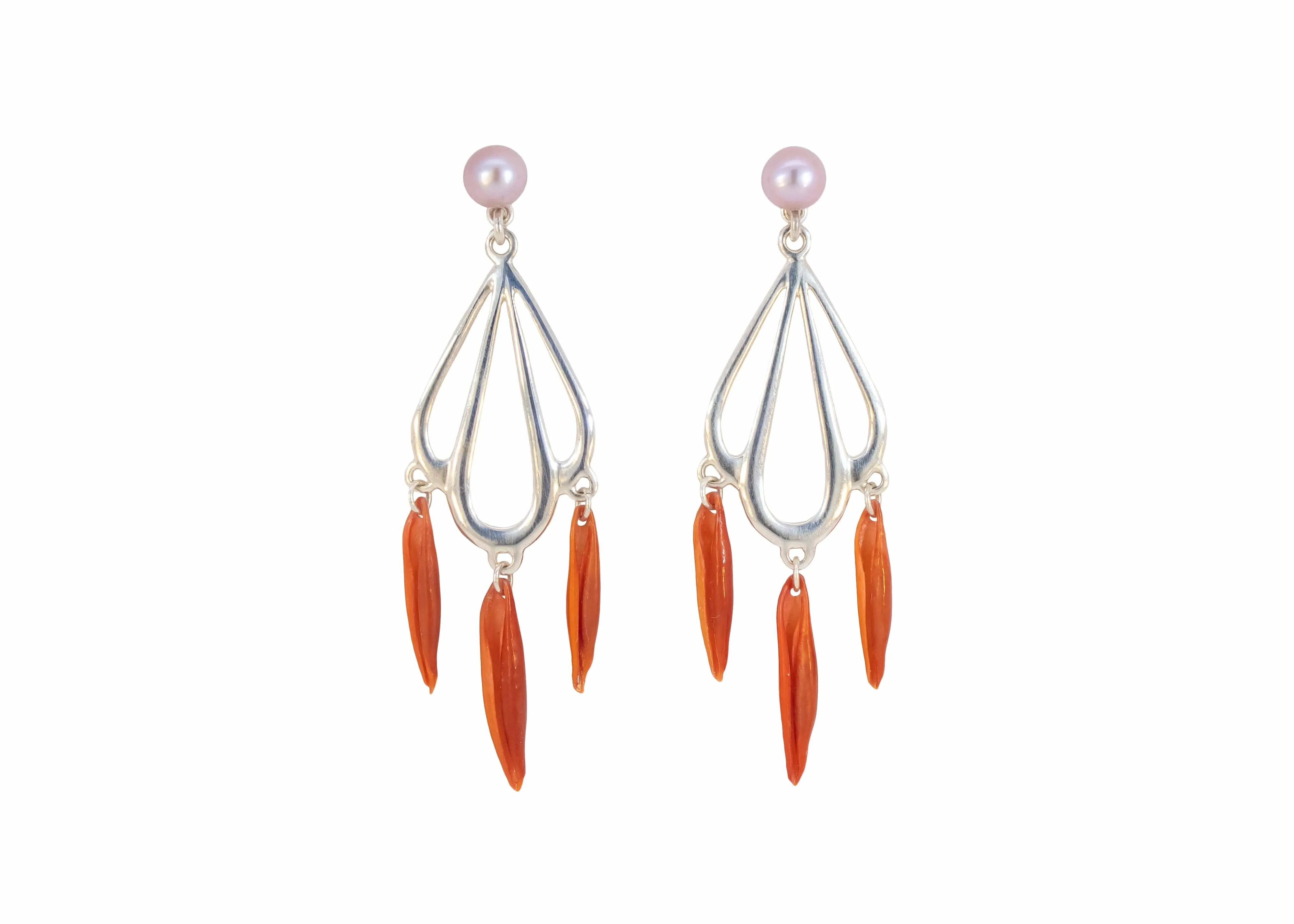Scallop Shell Chandelier Earrings