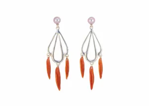 Scallop Shell Chandelier Earrings